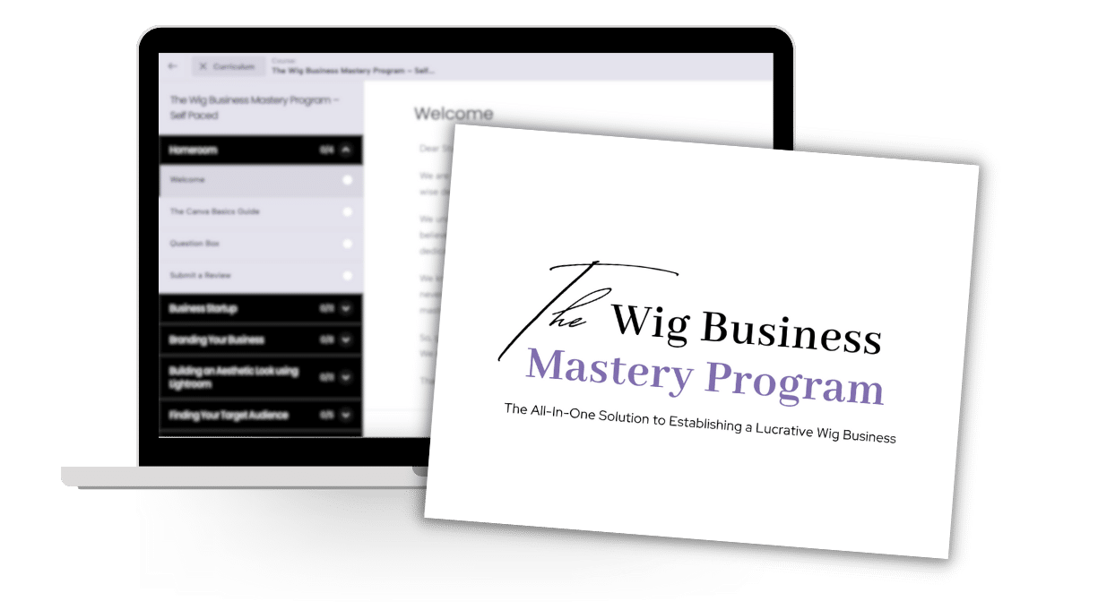 Starting a wig business with the wig making academy, online wig making courses and classes